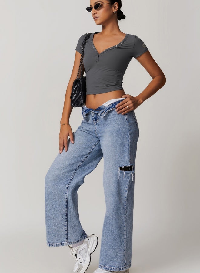 KAWN.YOGA Womens Crop Top Short Sleeves  - Image 5