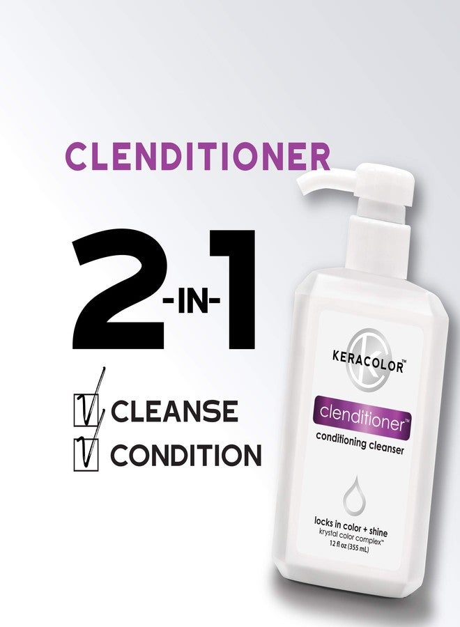 KERACOLOR Clenditioner Cleansing Conditioner Color Safe Prevents Fade - Replaces Your Shampoo, Keratin Infused, 33.8 Fl Oz - Image 3
