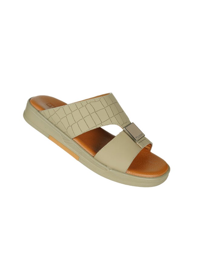 barjeel uno - 008-3398 Barjeel Uno Men Arabic Sandals VTS 19 Beige - Image 1
