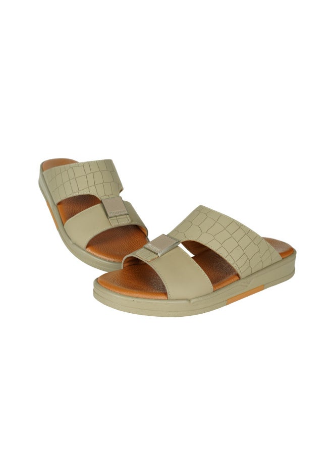 barjeel uno - 008-3398 Barjeel Uno Men Arabic Sandals VTS 19 Beige - Image 1