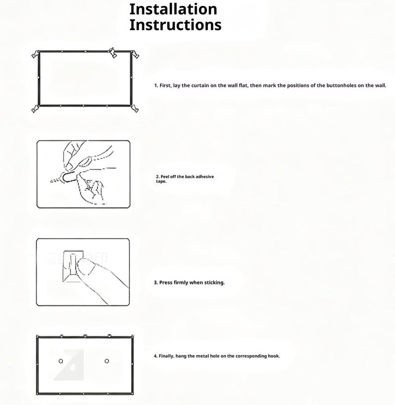 Metal Frame Projector Screen Anti-Glare Indoor/Outdoor Use, Quick Installation No Drilling Required Outdoor Indoor Projector Screen - Image 5