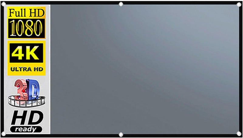 Metal Frame Projector Screen Anti-Glare Indoor/Outdoor Use, Quick Installation No Drilling Required Outdoor Indoor Projector Screen - Image 1