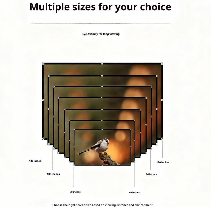 Metal Frame Projector Screen Anti-Glare Indoor/Outdoor Use, Quick Installation No Drilling Required Outdoor Indoor Projector Screen - Image 3
