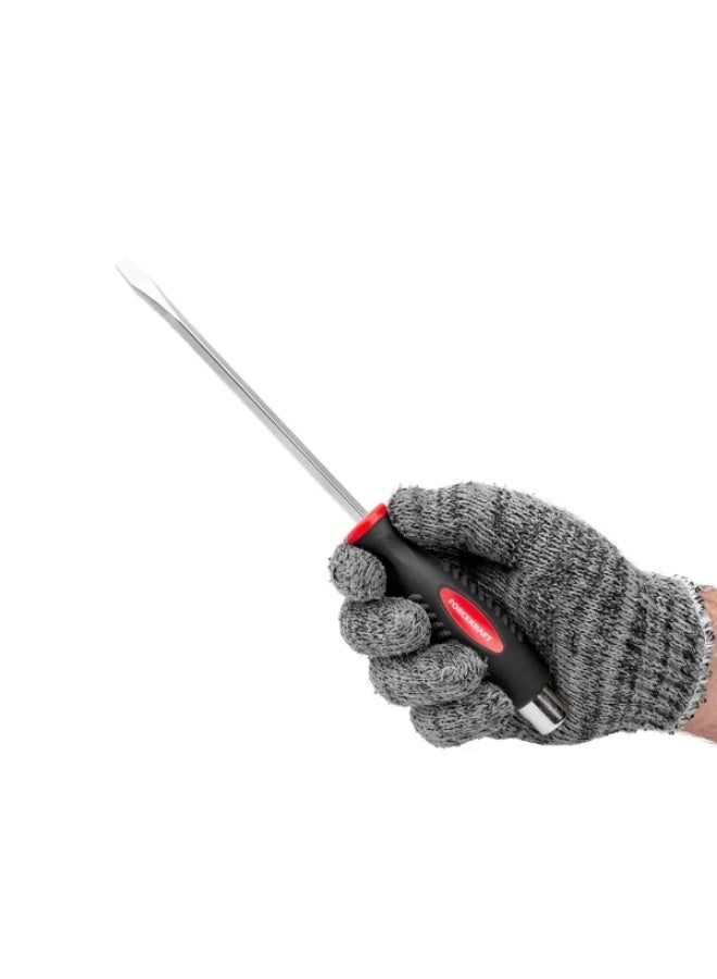 FORCEKRAFT Screwdriver slotted go-through, magnetic "profi" s2 sl6.5x150mm, in plastic holder - Image 2