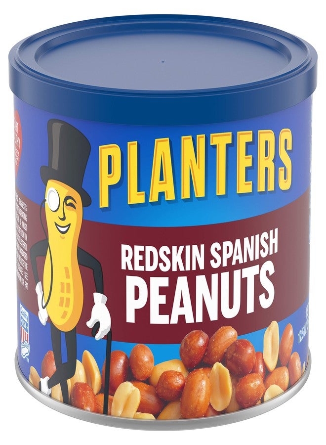 PLANTERS Redskin Spanish Peanuts, Roasted Salted Peanuts, Plant Based Protein 12.5oz (1 Canister) - Image 2