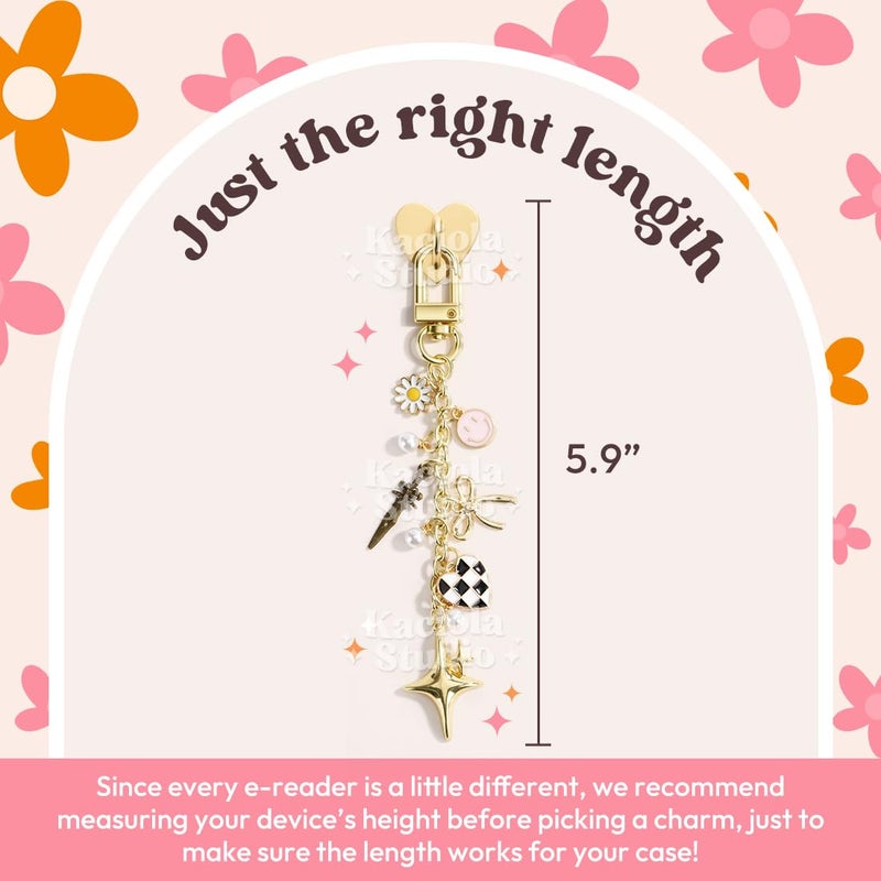 Kaciola Charm Chains for Kindle, Fantasy Pendant Cute E-reader Phone Charm Bracelets Accessories Gift for Reader Booklovers Women Men, Charms Compatible for Kindle/E-Reader/Phone (A01) - Image 5