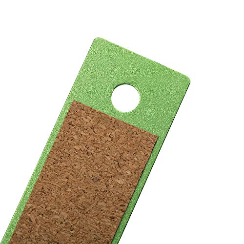 JAM PAPER Strong Aluminum Ruler - 12 Inch - Metal Ruler with Non-Skid Cork Backing - Lime Green - Sold Individually - Image 4