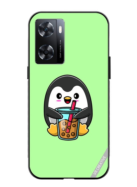 Protective Case Cover For Oppo A57/A77s Penguin Cola Design Multicolour