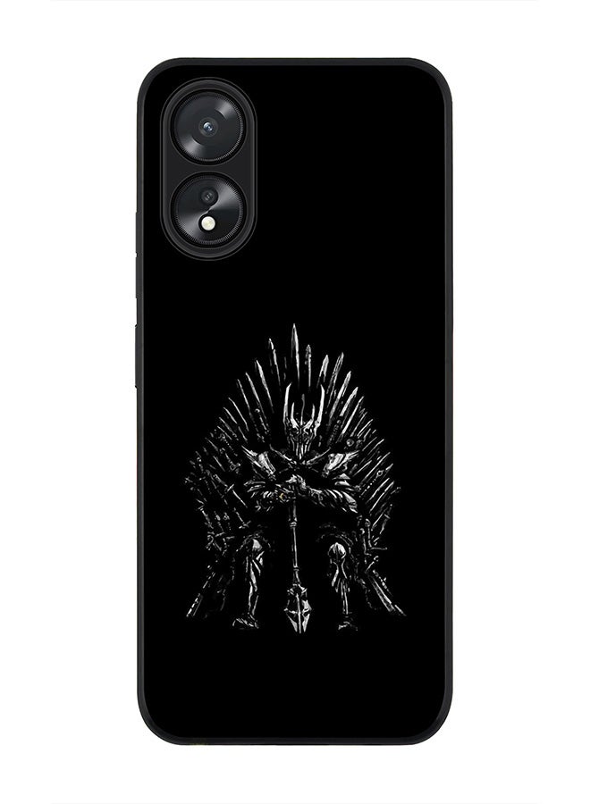 Stylizedd حافظة حواف سوداء متينة لهاتف Oppo A18 / Oppo A38، حافظة مرنة رقيقة من المطاط TPU - GOT One Throne - Image 1