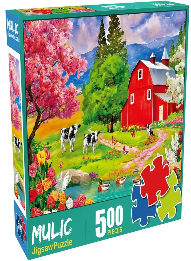 Mulic 500 Piece Jigsaw Puzzles for Adults - Farm Scenery - Image 2