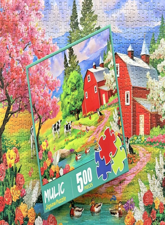 Mulic 500 Piece Jigsaw Puzzles for Adults - Farm Scenery - Image 5