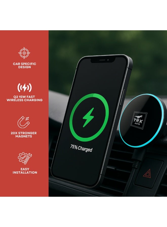 TRX AUTO Magnetic Wireless Charging Phone Holder for Leopard 5 /Denza B5 (2022–2026) | Strong Magnet Car Mount with Fast Qi Charging | OEM Dashboard Fit (Only 15.6 inch Screen) - Image 3