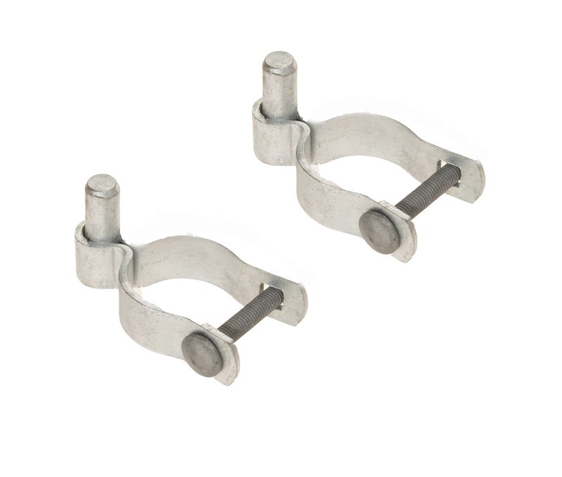 Dailydanny 2 Pack Chain Link Fence Frame Gate Post Male Hinge with Bolts and Nuts (2-3/8 Inch) - Image 1