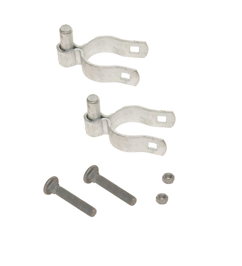 Dailydanny 2 Pack Chain Link Fence Frame Gate Post Male Hinge with Bolts and Nuts (2-3/8 Inch) - Image 2