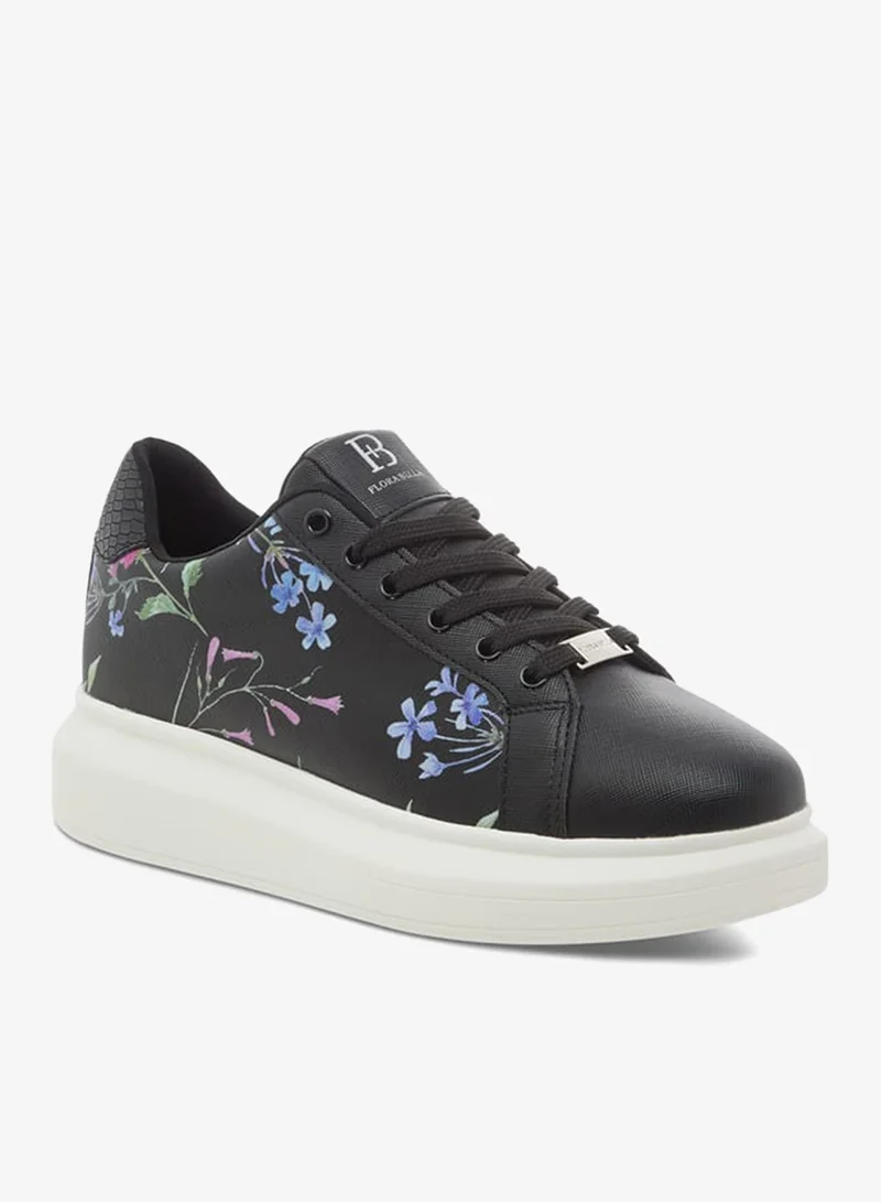 Flora Bella By Shoexpress Women Floral Print Shoes with Lace-Up Closure