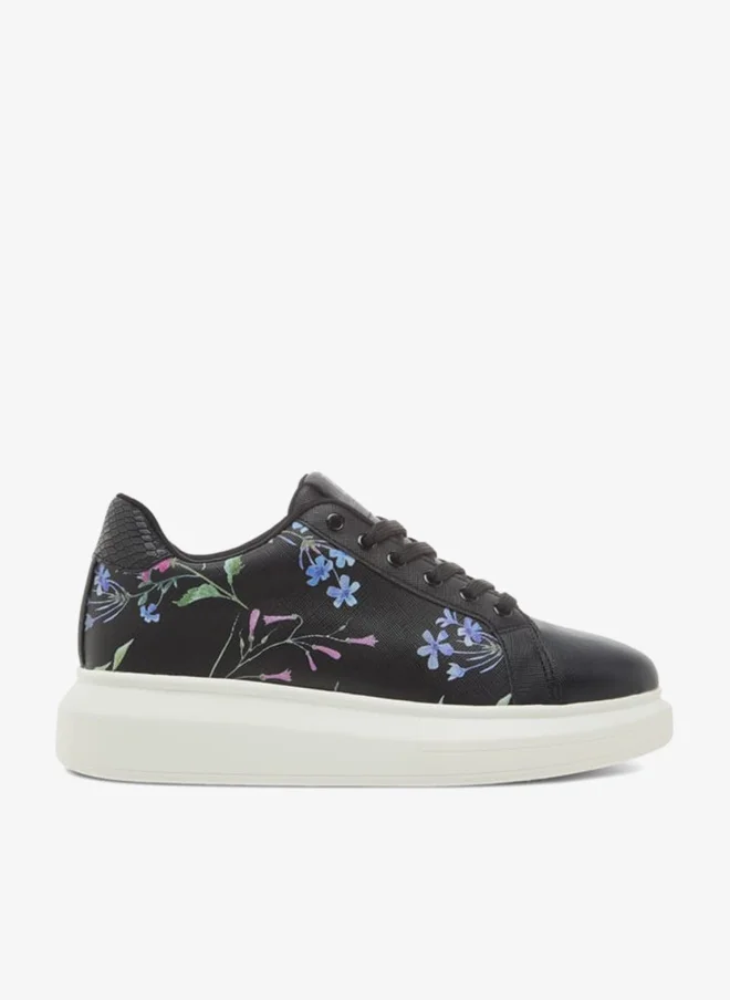 Flora Bella By Shoexpress Women Floral Print Shoes with Lace-Up Closure