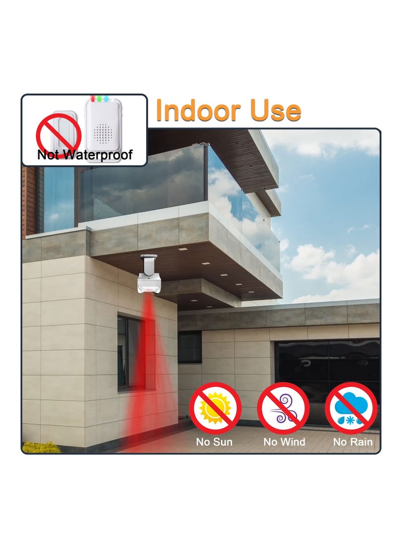 Motion Sensor Door Chime Alarm for Home, Ideal for Elderly & Dementia Patients, Mailbox & Garage Alerts, Business Entry Notification (Includes 1 Sensor & 1 Receiver) - Image 2