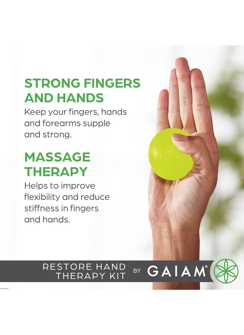 Gaiam Gaiam Restore Hand Therapy Exercise Ball Kit  3Level Hand Grip Strengthener Massage Balls Soft Medium Firm for Physical Therapy  Hand Pain Relief Ease Muscle Tension with Hand Balls  Set of 3  - Image 4