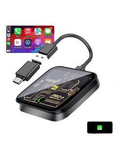 Wireless CarPlay Adapter - Plug & Play AI Box for Wired CarPlay Vehicles, Supports iOS 10+, Retains Original Controls, Enhanced Navigation, Music, Phone Calls, and Siri Assistant