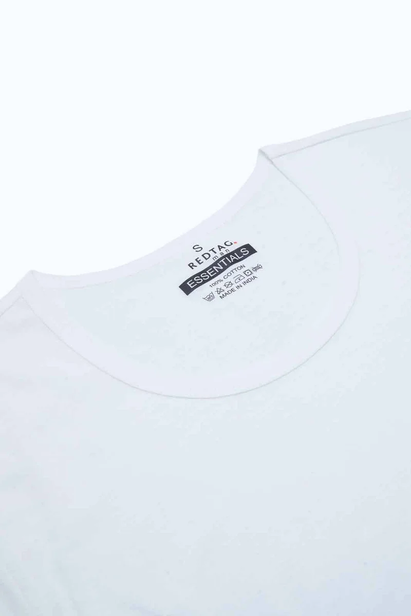 REDTAG White Single Pack Short Sleeve Vest