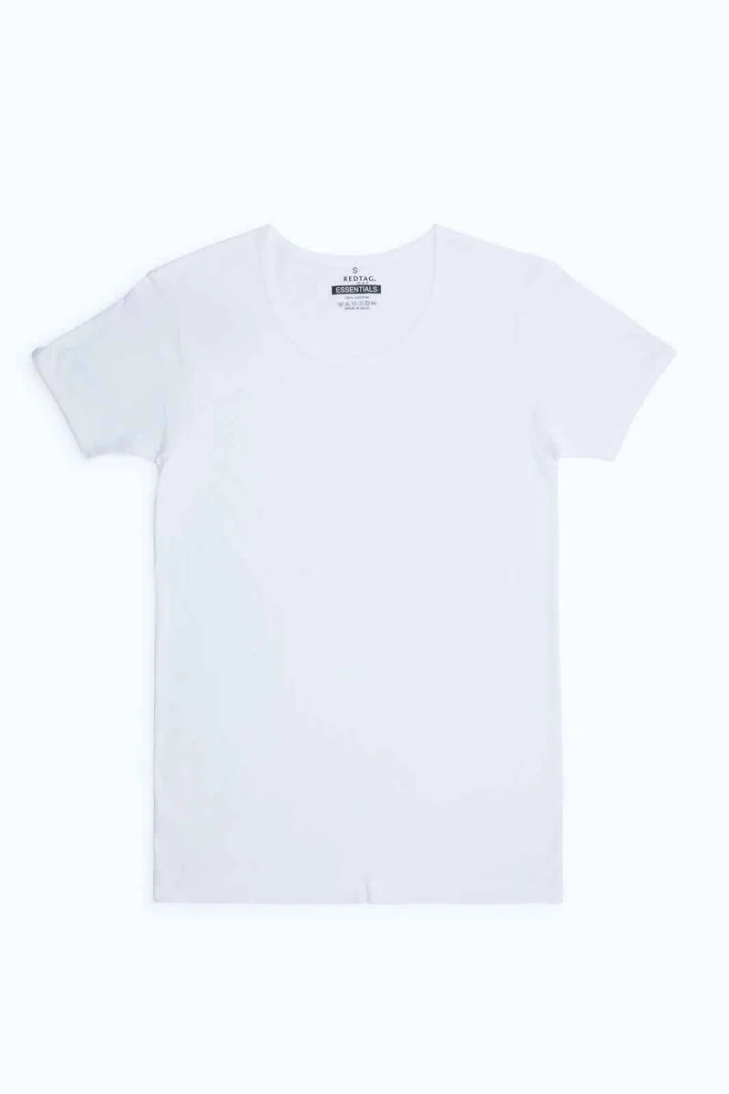 REDTAG White Single Pack Short Sleeve Vest