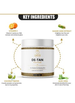 7 Days Detan Face Scrub With Walnut Granules 100G Dermatologically Tested For Tan Removal & Even Skin Tone For All Skin Types Prevent Dark Spots Without Bleach No Sulphates No Parabens  - Image 5
