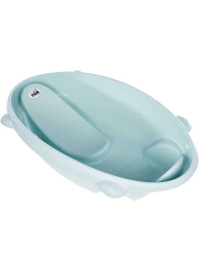 cam Portable Bollicina Baby Bath Tub From 0-12 Months, Support Feet And Plug To Drain Water, For Newborn - Blue - Image 1