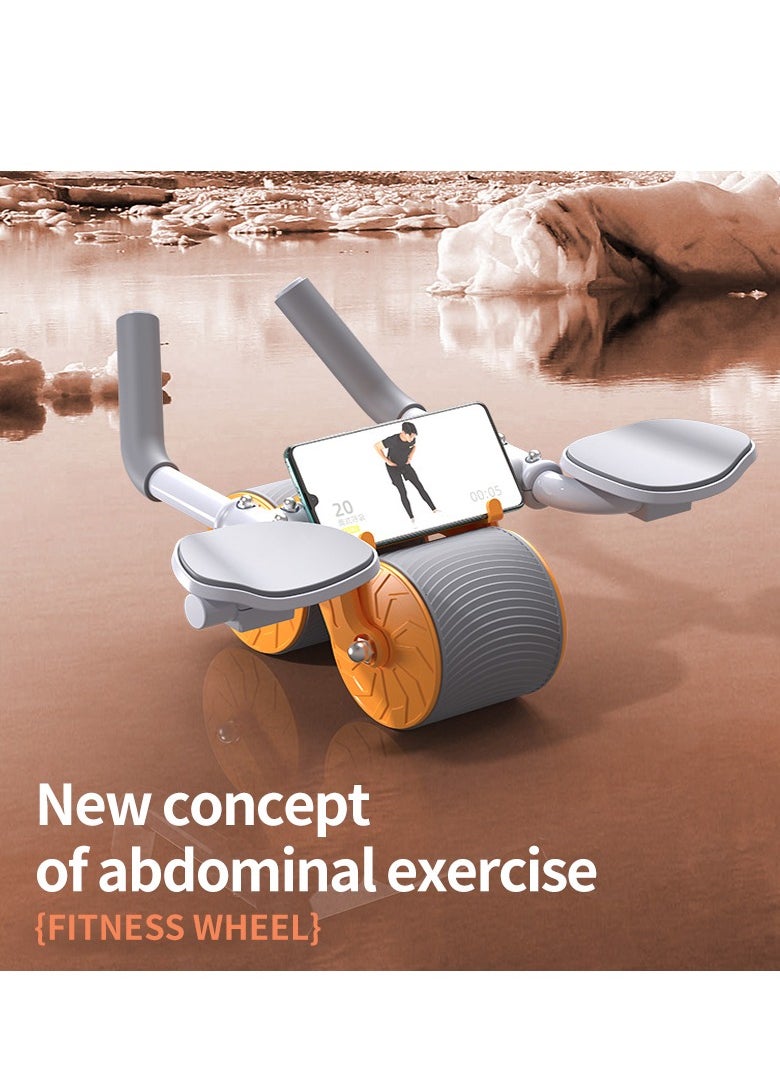 GULFLINK Gym Fitness Exercises Ab Wheel Roller Abdominal Wheel Roller Grey  - Image 2