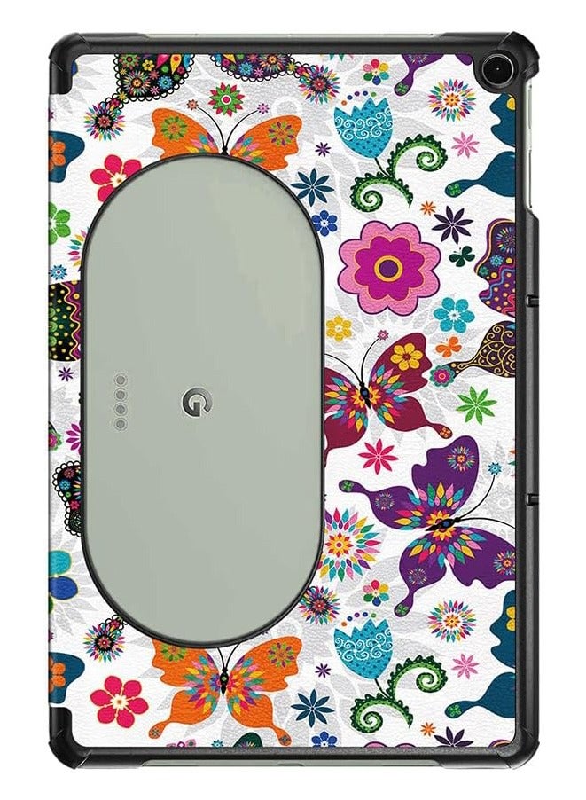 PU Leather Magnetic Stand Cover for Google Pixel Tablet Case 2023 New Tablet Cover Ultra Slim PU Leather Case (Butterfly) - Image 3