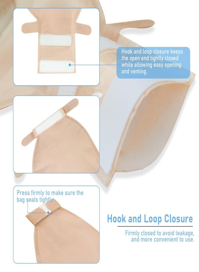 Heagimed 20 Pack Colostomy Bags, One Piece Ostomy Bag Ostomy Supplies, 15 mm - 70 mm Cut to Fit Drainable Pouches with Stick on Closure for Ileostomy Stoma Care - Image 5