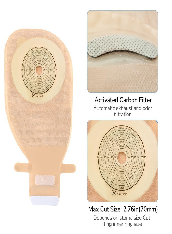 Heagimed 20 Pack Colostomy Bags, One Piece Ostomy Bag Ostomy Supplies, 15 mm - 70 mm Cut to Fit Drainable Pouches with Stick on Closure for Ileostomy Stoma Care - Image 4