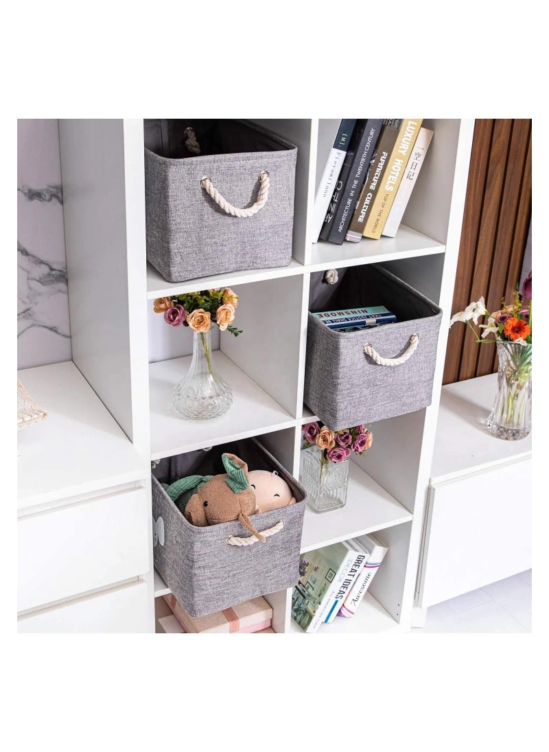 VIO Foldable Cloth Basket Organizer Soft Fabric Storage Bag for Baby Supplies Clothes Nappies Diapers Milk Wipes Creams Washable Canvas Storage Bin for Toys Books Rattles Blocks Assorted  - Image 4