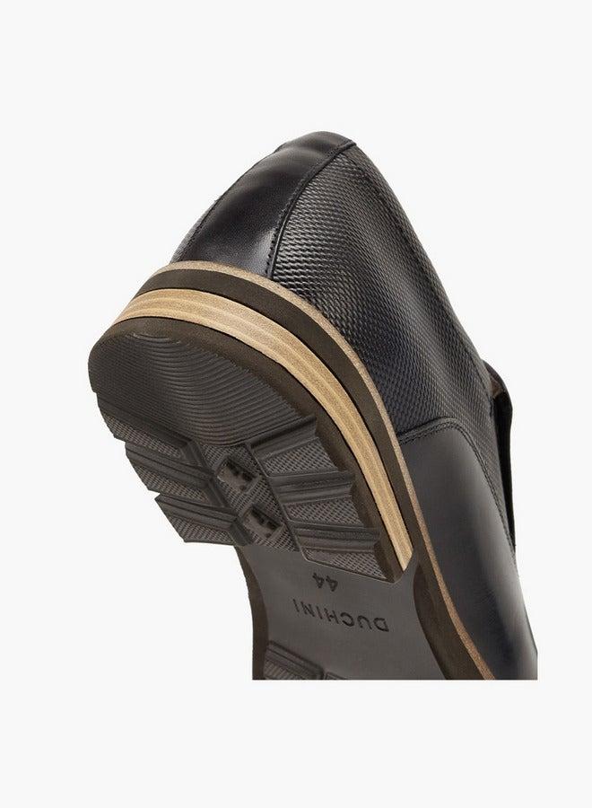 DUCHINI Men's Textured Loafers - Image 4