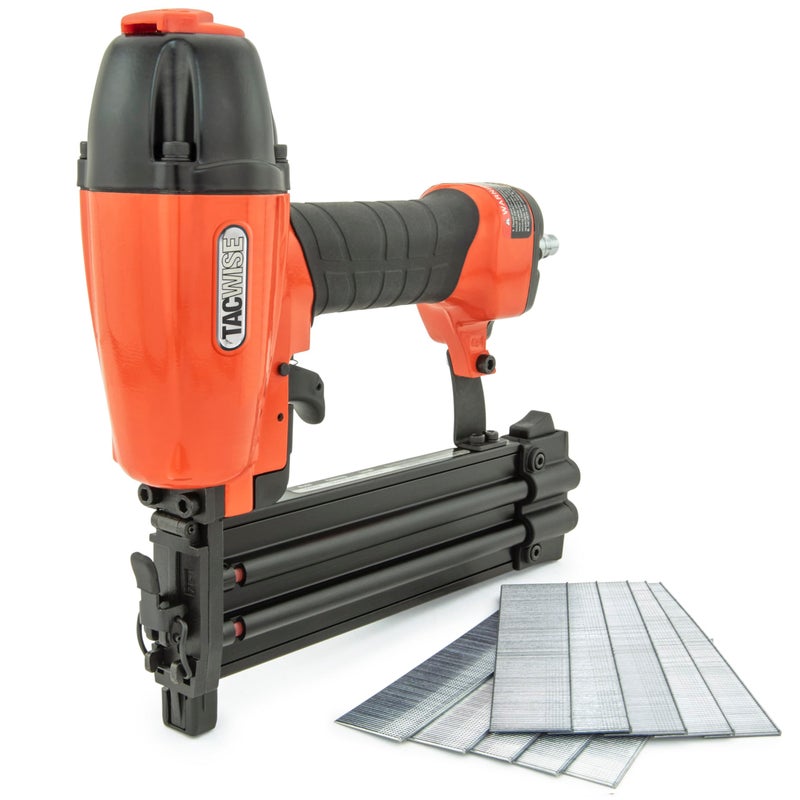 Tacwise مسدس دبابيس هوائي TACWISE 1716 DGN50V مع 1000 دبوس، يستخدم دبابيس من النوع 180 (18G)، 20-50 مم، برتقالي - Image 1