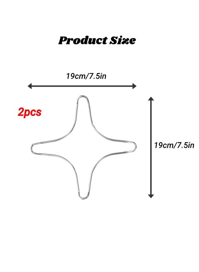 شيبشيب مجموعة مكونة من قطعتين من دعامة موقد الغاز المصنوعة من الفولاذ المقاوم للصدأ، حلقة تقليل فتحة الموقد لطهي آمن، مناسبة لمواقد المطبخ والمقالي وأواني الحليب وأباريق القهوة - Image 4