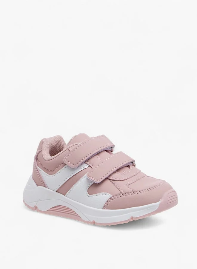 Flora Bella By Shoexpress Panelled Sneakers with Hook and Loop Closure