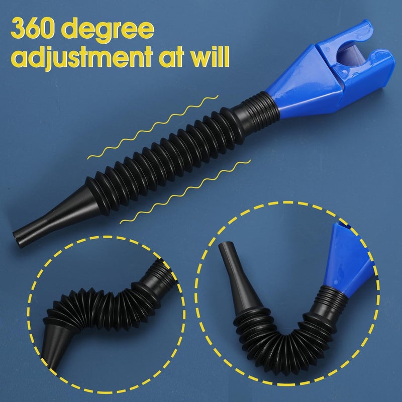 ZUGAD Flexible Draining Tool Snap FunnelFlexible Draining Oil Snap Plastic FunnelSpillFreeUniversal HandFreefor Automotive Oil and Household Uses 1pc Multi - Image 5