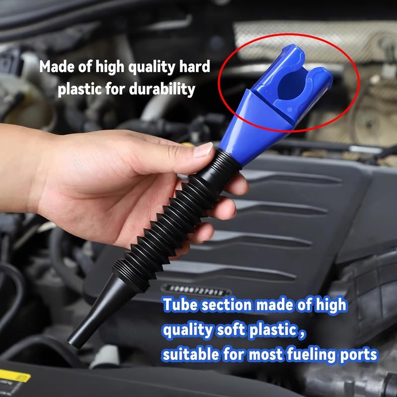 ZUGAD Flexible Draining Tool Snap FunnelFlexible Draining Oil Snap Plastic FunnelSpillFreeUniversal HandFreefor Automotive Oil and Household Uses 1pc Multi - Image 3