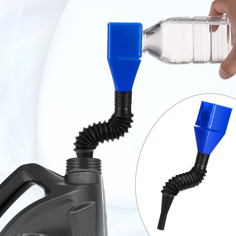 ZUGAD Flexible Draining Tool Snap FunnelFlexible Draining Oil Snap Plastic FunnelSpillFreeUniversal HandFreefor Automotive Oil and Household Uses 1pc Multi - Image 2