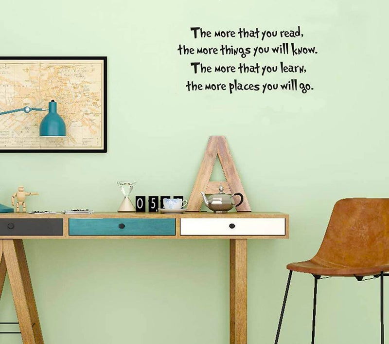 ADECALS The More That You Read The More Things You Will Know Wall Sticker Art Quote Decals Home Decor (22.4''x11'') - Image 4