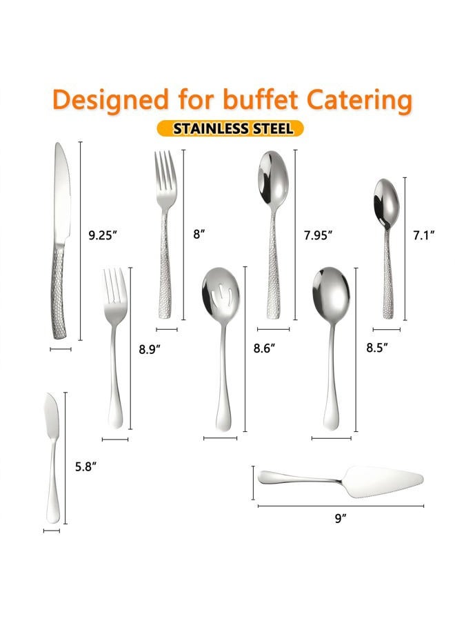 X-zrew Silverware Set with Serving Utensils Stainless Steel Flatware Set for 4 Cutlery Utensil Sets Includes Forks Spoons Knives for Home Restaurant Hotel - Image 3