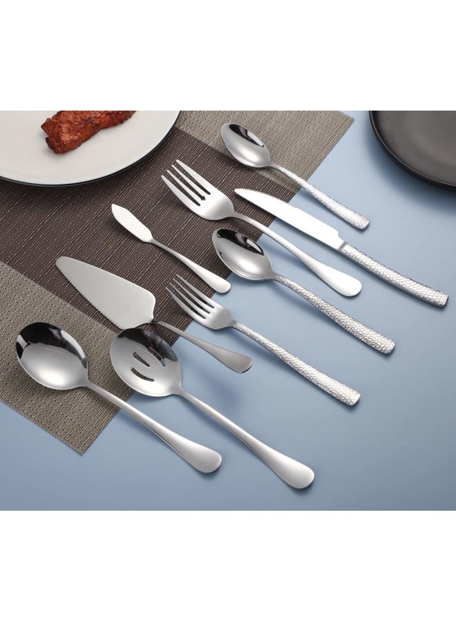 X-zrew Silverware Set with Serving Utensils Stainless Steel Flatware Set for 4 Cutlery Utensil Sets Includes Forks Spoons Knives for Home Restaurant Hotel - Image 5