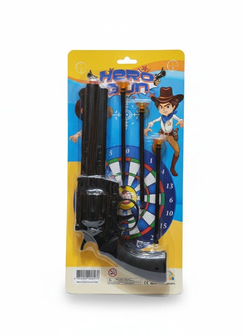 لعبة مسدس سهام للأطفال مع لوحة تصويب | مسدس بسهم شفاط آمن، لعبة تصويب وتنمية التركيز والتنسيق