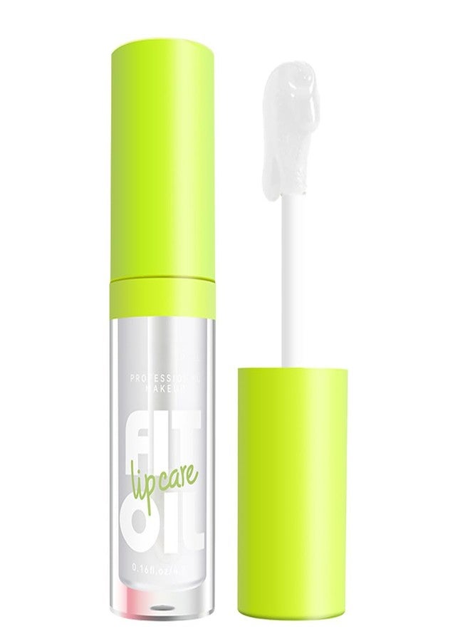 FYEBOO Hydrating Lip Oil, Big Brush Head Lip Glaze Shiny Transparent Lip Glow Oil, Nourishing & Non-sticky Long Lasting Fresh Clear Smooth Lip Care Plumping Lip Oil (# 01) - Image 1