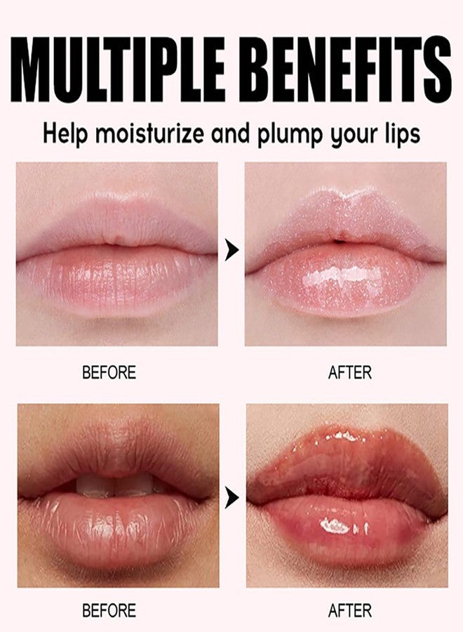 FYEBOO Hydrating Lip Oil, Big Brush Head Lip Glaze Shiny Transparent Lip Glow Oil, Nourishing & Non-sticky Long Lasting Fresh Clear Smooth Lip Care Plumping Lip Oil (# 01) - Image 3