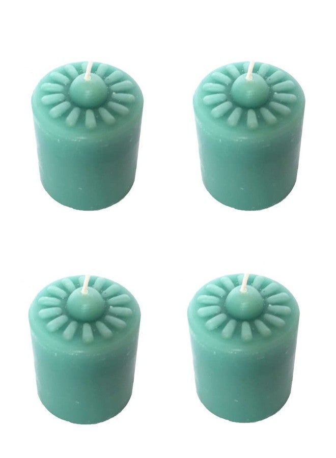 Stone & Feather® (SnF), Ocean Breeze Aromatic Pillar Candle (Paraffin Wax), Size 2x2 inches, Pack of 4, Burning Time 18-20 Hours, for Meditation, Home Decoration, Diwali - Image 2