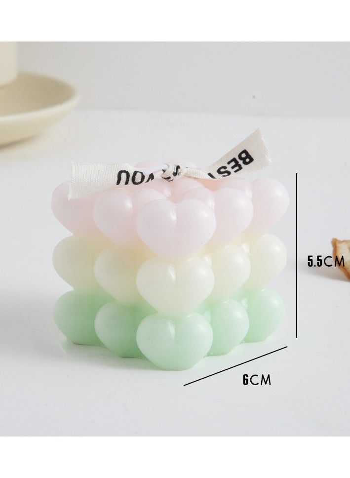 Magic Cube Aromatherapy Candle Companion Gift Ins Home Decoration（White Peach Oolong） - Image 1