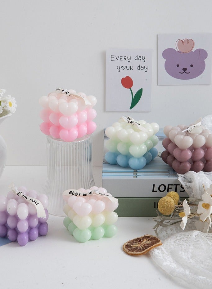 Magic Cube Aromatherapy Candle Companion Gift Ins Home Decoration（White Peach Oolong） - Image 3