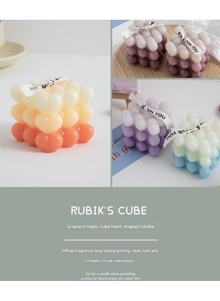 Magic Cube Aromatherapy Candle Companion Gift Ins Home Decoration（White Peach Oolong） - Image 2