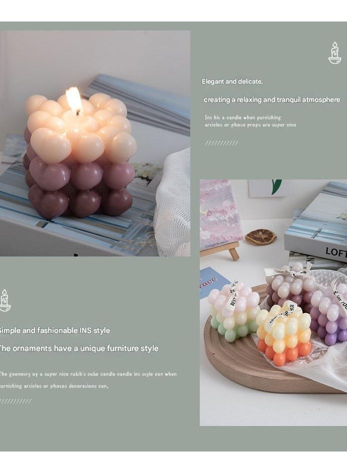 Magic Cube Aromatherapy Candle Companion Gift Ins Home Decoration（White Peach Oolong） - Image 5